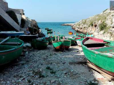 Per raggiungere l�ultima tappa del nostro viaggio dobbiamo ora avventurarci su via Fellini, stradina circondata dalla campagna che ci porta a Portalga (o Cala Sala), un porticciolo di pietre e ciottoli incastonato nella scogliera, dove sopravvivono casette dei pescatori e numerosi �gozzi� in legno
